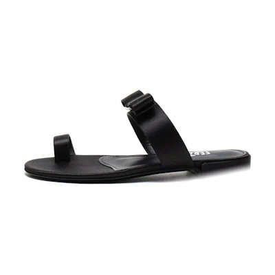(W) FERRAGAMO Vara Bow Slide Sandal 'Black'