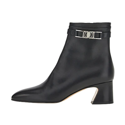 (W) FERRAGAMO Vara Chain 'Black Fashion Bootie'