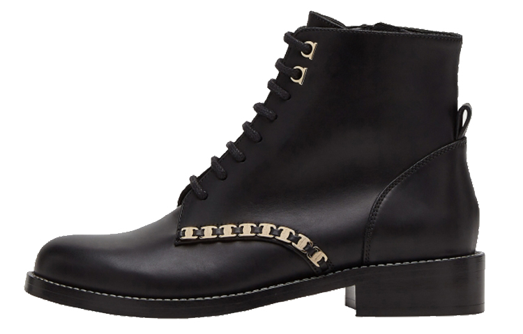(Women) FERRAGAMO Vara Chain Martin Boot 'Black' 01A557-740969