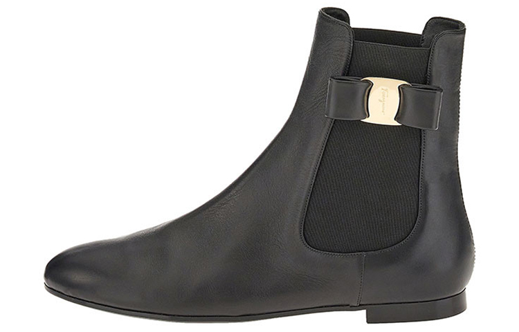 (Women) FERRAGAMO Vara Chelsea Boot &#x27;Black Bow&#x27; 01B903-744825