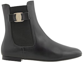 (W) FERRAGAMO Sepatu Boot Chelsea Vara 'Black Bow' Hitam 01B903-744825 Order (W) FERRAGAMO Sepatu Boot Chelsea Vara 'Black Bow' Hitam 01B903-744825