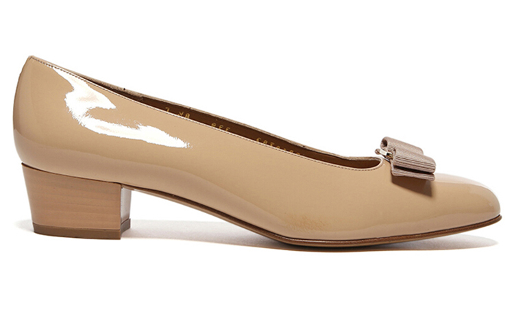 (W) FERRAGAMO Vara High Heel Pump 'Nude Bow' 圖 2