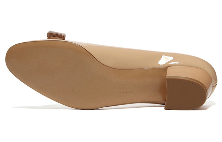 (W) FERRAGAMO Vara High Heel Pump 'Nude Bow' 圖 5