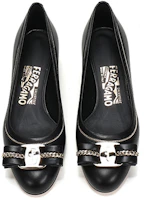 Shop Ferragamo 菲拉格慕 Vara系列 羊皮蝴蝶結高筒鞋 女款 黑色