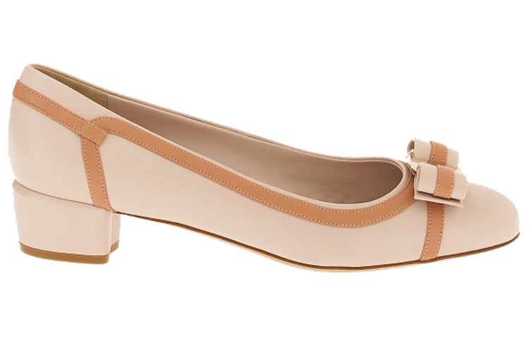 (W) FERRAGAMO Vara High Heels 'Light Pink Bow' 圖 2