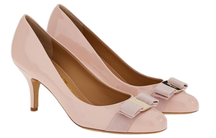 Order (W) FERRAGAMO Vara Tumit Tinggi 'Light Pink Bow' 01B788-753670
