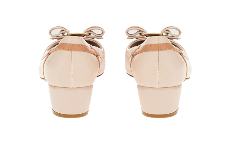 (W) FERRAGAMO Vara High Heels 'Light Pink Bow' 圖 4