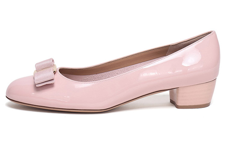 (Women) FERRAGAMO Vara High Heels 'Light Pink Patent Bow' 01B221-643071