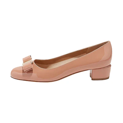 (W) FERRAGAMO Vara High Heels 'Nude Bow'