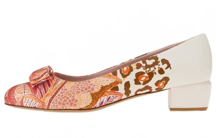 (Women) FERRAGAMO Vara High Heels 'Orange Pink Bow' 01D878-755731