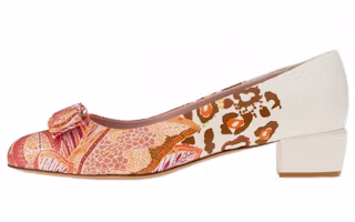 (Women) FERRAGAMO Vara High Heels 'Orange Pink Bow' 01D878-755731 (Women) FERRAGAMO Vara High Heels 'Orange Pink Bow' 01D878-755731