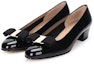 Lookbook (W) FERRAGAMO Vara Tumit Tinggi 'Patuh Hitam Ikatan Reben' 017468-574572