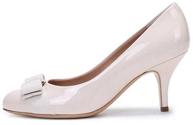 (Women) FERRAGAMO Vara Patent 'Bone White' 01B788-723363 Buy (Women) FERRAGAMO Vara Patent 'Bone White' 01B788-723363