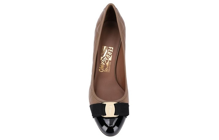 (W) FERRAGAMO Vara Pump 'Brown Bow' 圖 4