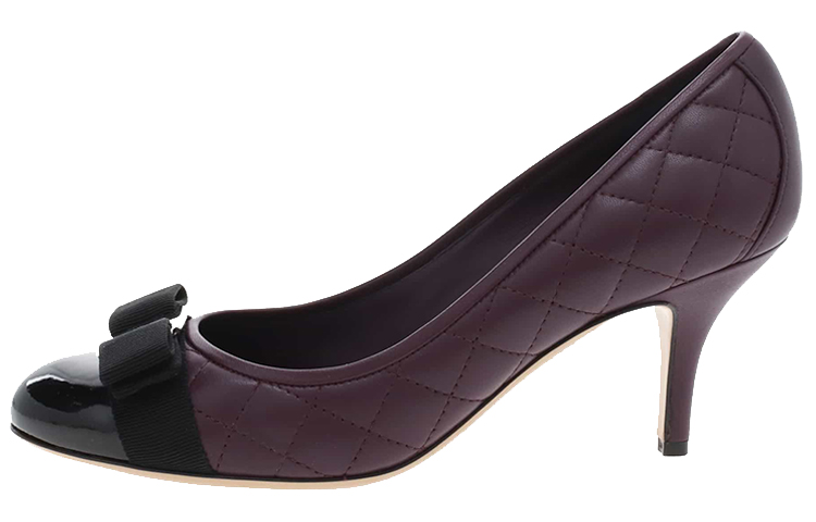 (W) FERRAGAMO Vara Pump 'Purple Bow'