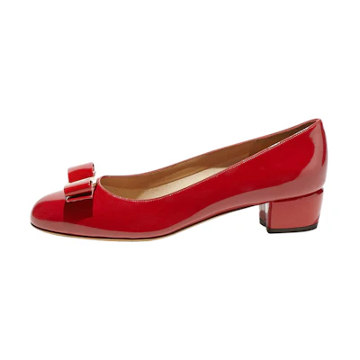 (W) FERRAGAMO Vara Pump 'Red Bow'