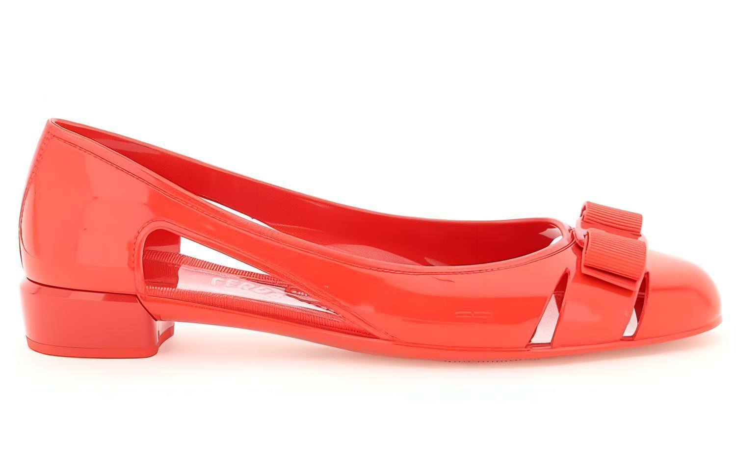 (W) FERRAGAMO Vara PVC 'Red Jelly Bow' 圖 2