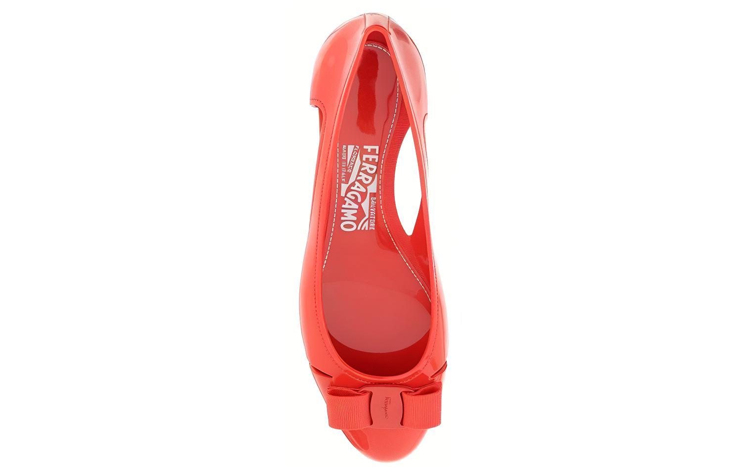 (W) FERRAGAMO Vara PVC 'Red Jelly Bow' 圖 3