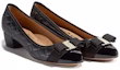 Shop (W) FERRAGAMO Vara Tumit Sederhana Jahitan Corak 'Riben Hitam' 01M832-672114