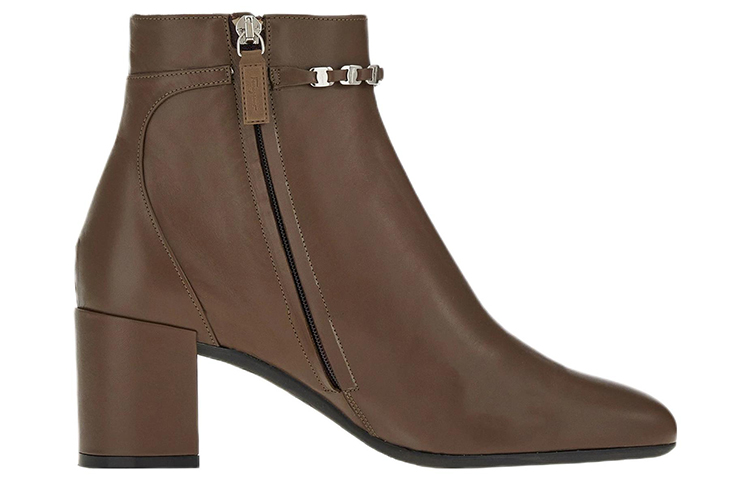 (W) FERRAGAMO Vara Short Boot 'Brown Chain' 圖 2