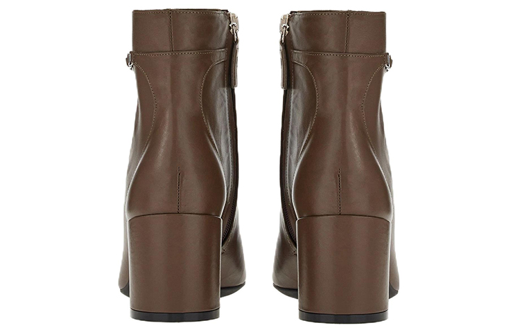 (W) FERRAGAMO Vara Short Boot 'Brown Chain' 圖 5