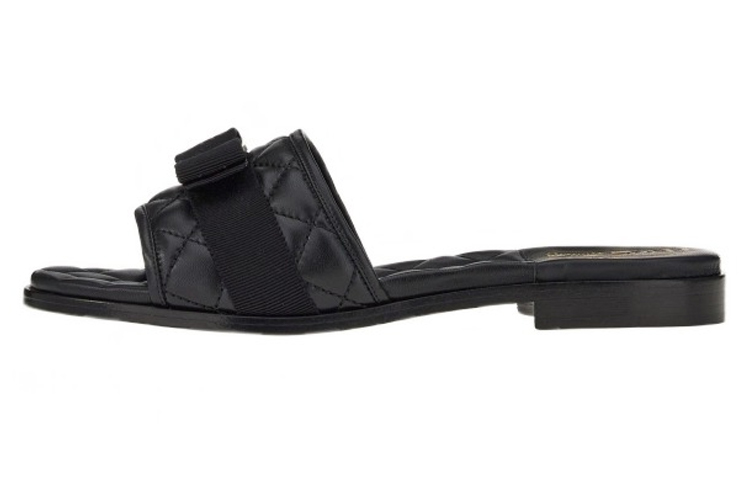 (Women) FERRAGAMO Vara Slides 'Bow Black' 01D474-753739