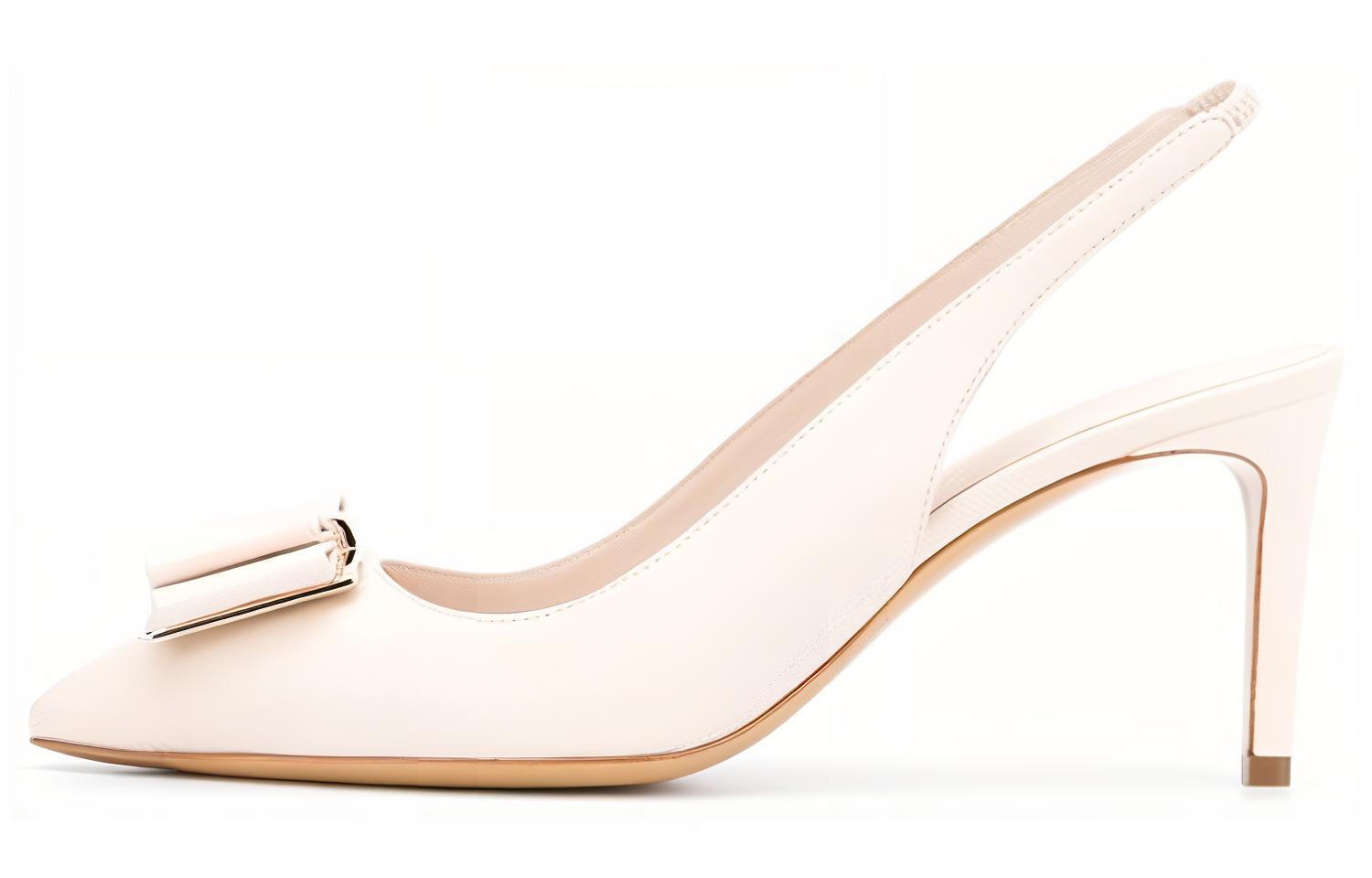 (Women) FERRAGAMO Vara Stiletto Heels 'White Ribbon Tie' 01P845-715278