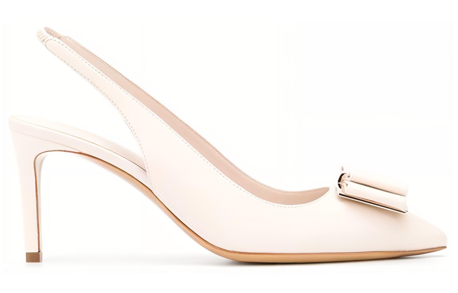 (W) FERRAGAMO Vara Stiletto Heels 'White Ribbon Tie' 圖 2