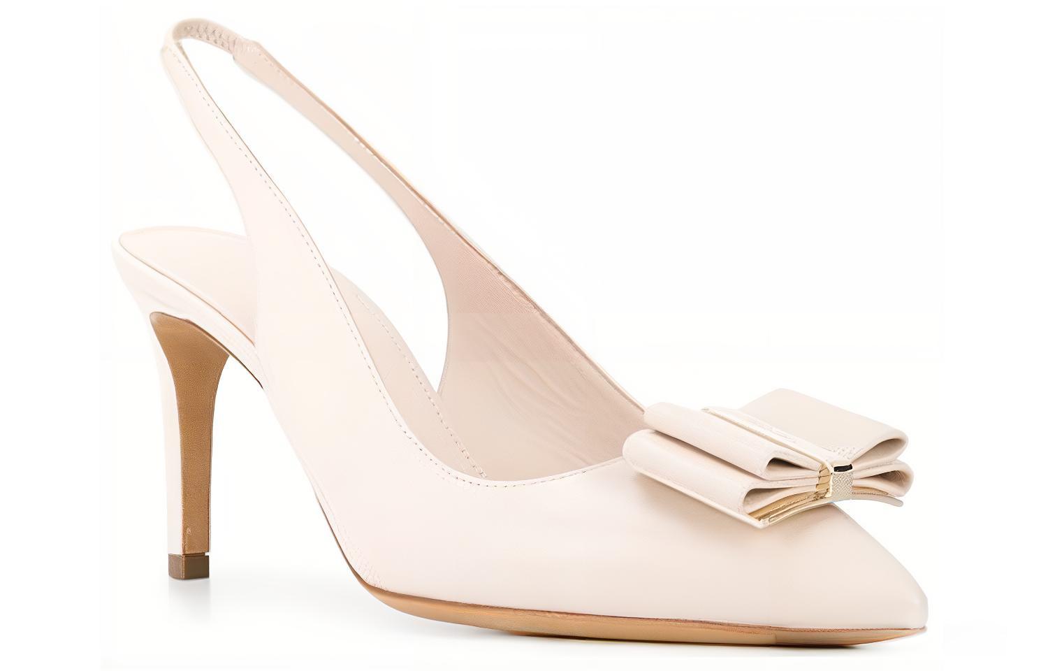 (W) FERRAGAMO Vara Stiletto Heels 'White Ribbon Tie' 圖 3