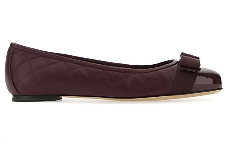 (W) FERRAGAMO Varina 'Burgundy Leather Ballet Flat' 圖 2