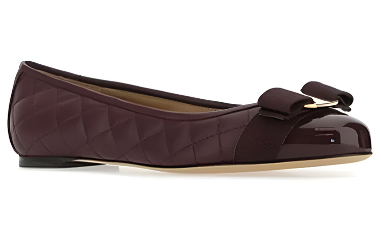 (W) FERRAGAMO Varina 'Burgundy Leather Ballet Flat' 圖 3
