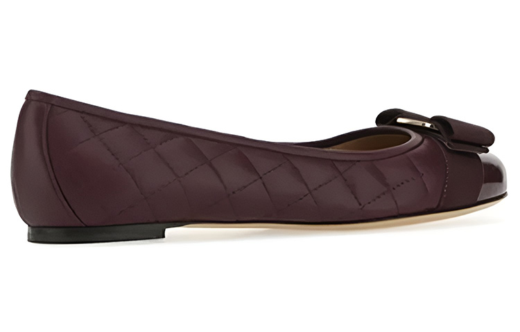 (W) FERRAGAMO Varina 'Burgundy Leather Ballet Flat' 圖 4