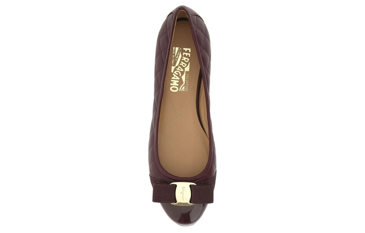 (W) FERRAGAMO Varina 'Burgundy Leather Ballet Flat' 圖 5