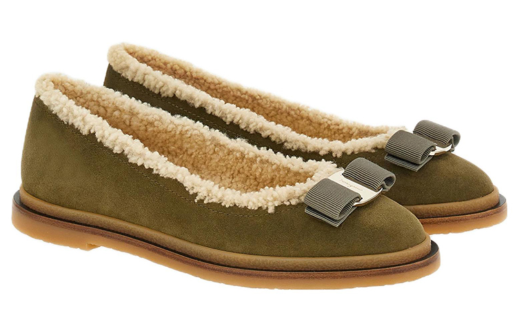 (W) FERRAGAMO Varina 'Green Ballet Flats' 圖 2