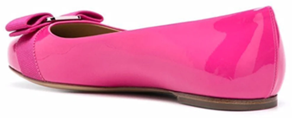 Ferragamo 菲拉格慕 Varina 亮面皮革平底鞋 女款 粉紫色 Shop Ferragamo 菲拉格慕 Varina 亮面皮革平底鞋 女款 粉紫色