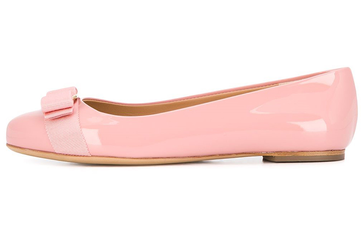(W) FERRAGAMO Varina 'Pink Bow Ballet Flats'