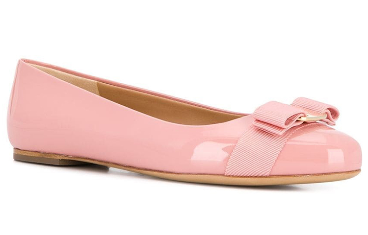 (W) FERRAGAMO Varina 'Pink Bow Ballet Flats' 圖 2