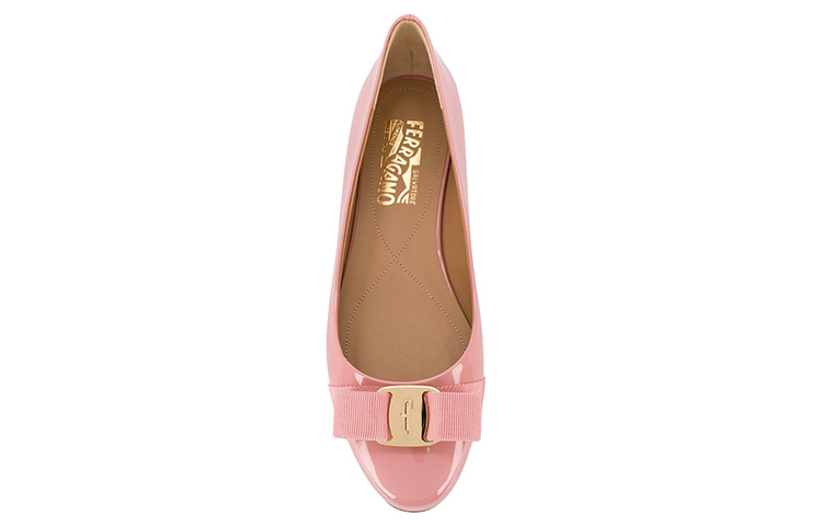 (W) FERRAGAMO Varina 'Pink Bow Ballet Flats' 圖 4