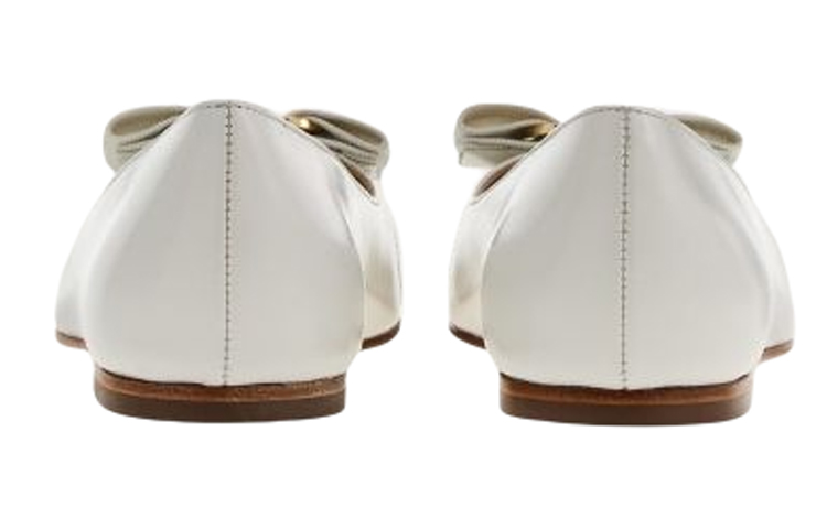 (W) FERRAGAMO Varina 'White Ballet Flats' 圖 4