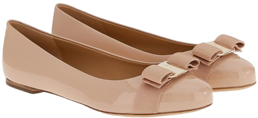 (W) FERRAGAMO Varina Kasut Balerina 'Aprikot' 01A181-753657 Order (W) FERRAGAMO Varina Kasut Balerina 'Aprikot' 01A181-753657