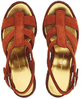 Lookbook (W) FERRAGAMO Sandal Wedges Espadrille Beludru Kulit Anak Sapi Merah 01E353-758787