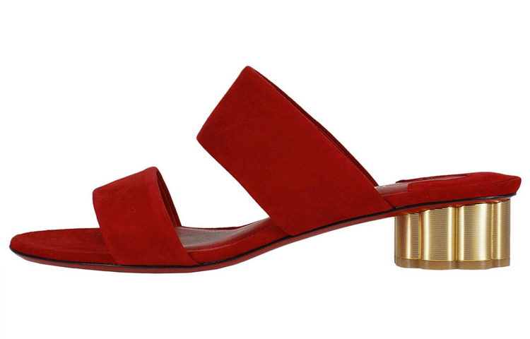 (W) FERRAGAMO Velvet Fashion Sandals 'Red'