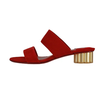 (W) FERRAGAMO Velvet Fashion Sandals 'Red'