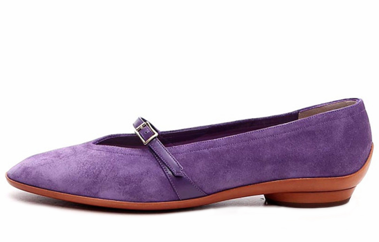 (W) FERRAGAMO Velvet Flat 'Purple'