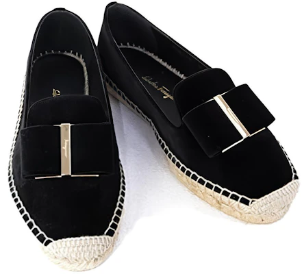 (W) FERRAGAMO Fluweel Geweven Platte Casual ''Zwart'' 0705784 Lookbook (W) FERRAGAMO Fluweel Geweven Platte Casual ''Zwart'' 0705784