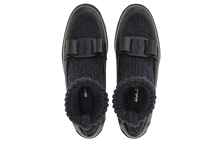 (W) FERRAGAMO Viva Bow Sock Boots 'Black' 圖 3