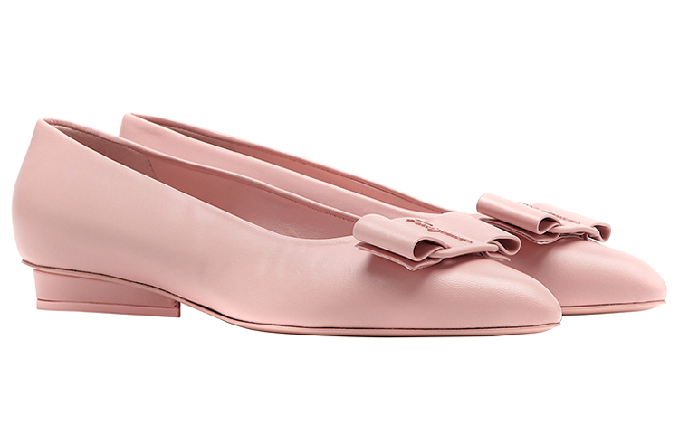 (W) FERRAGAMO Viva Pointed Ballet Flats 'Pink' 圖 2