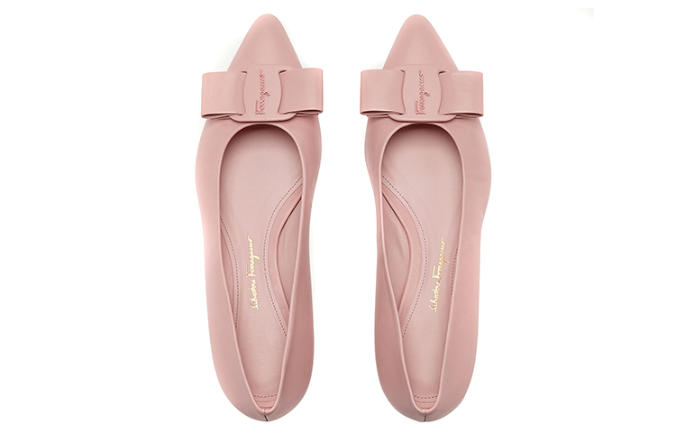 (W) FERRAGAMO Viva Pointed Ballet Flats 'Pink' 圖 3