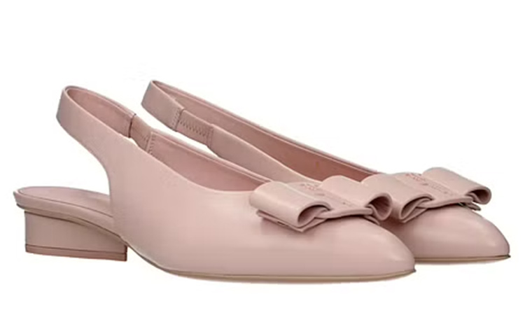 (W) FERRAGAMO Viva 'Pink Fashion Leather Flats' 圖 2