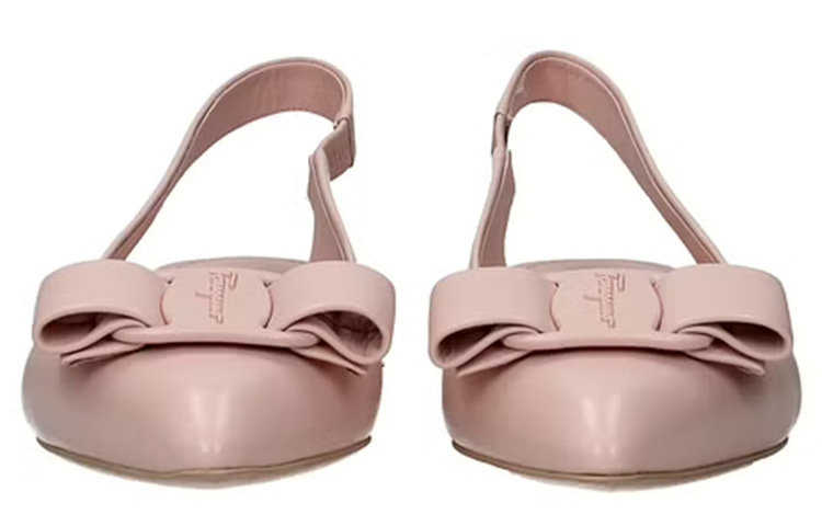 (W) FERRAGAMO Viva 'Pink Fashion Leather Flats' 圖 3